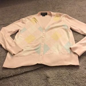 Argyle pastel sweater by brooks brothers